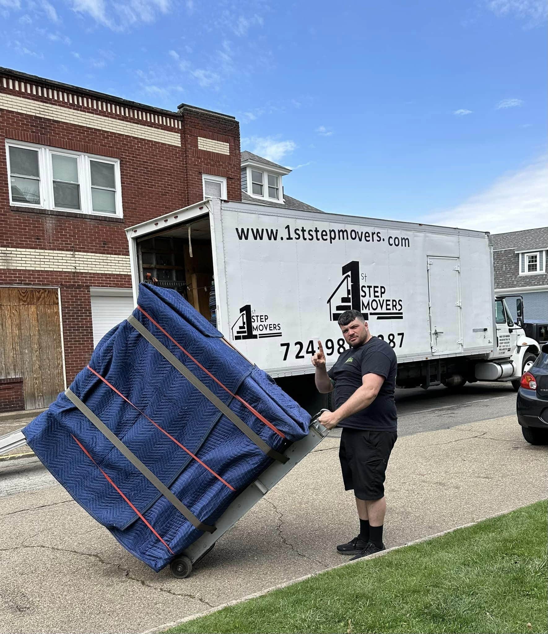 1st Step Movers on a job site.