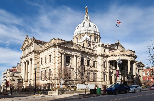 Washington County Courthouse on South Main Street in downtown Washington, PA